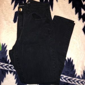 american eagle hi-rise black jeggings